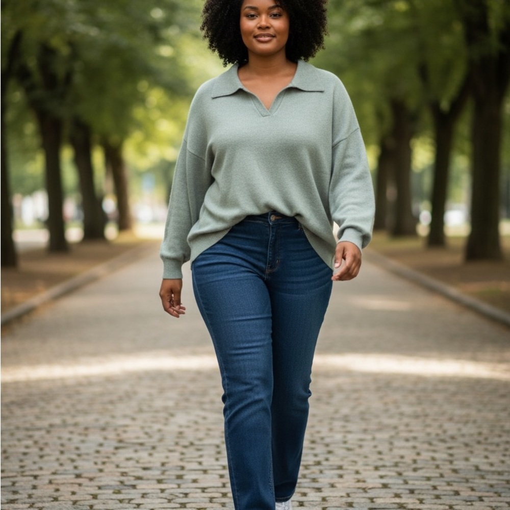 Cherish Gray Crew Neck Sweater